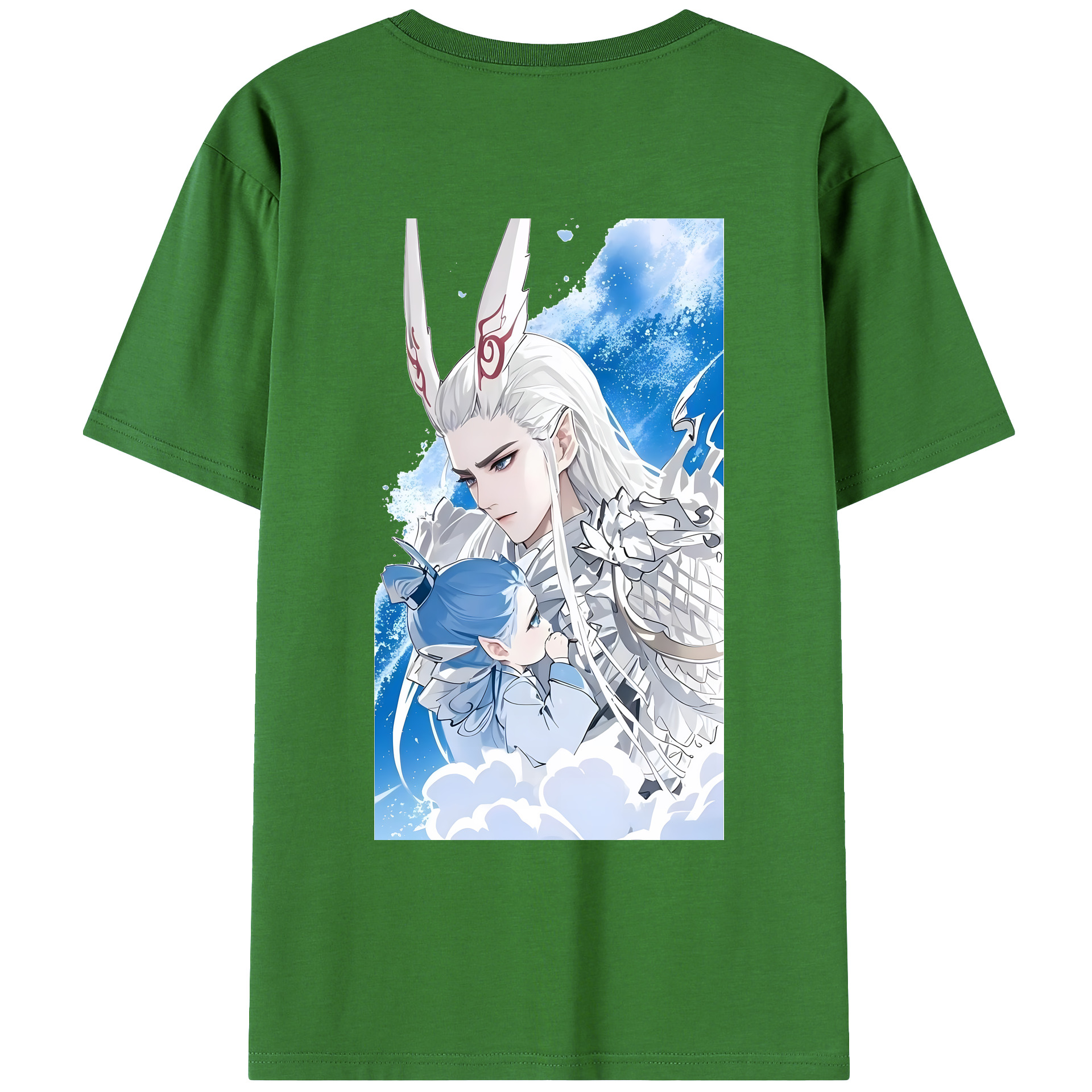 （画像用） Ne Zha 2 ナタ 魔童の大暴れ レディース半袖Tシャツ(バックプリント)